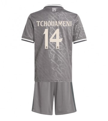 Real Madrid Aurelien Tchouameni #14 Tredje Kläder Barn 2024-25 Kortärmad (+ Korta byxor)